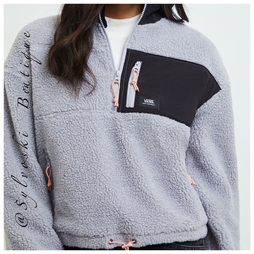 🔥Vans Kirk Polar Fleece Half Zip Sweatshirt NWT